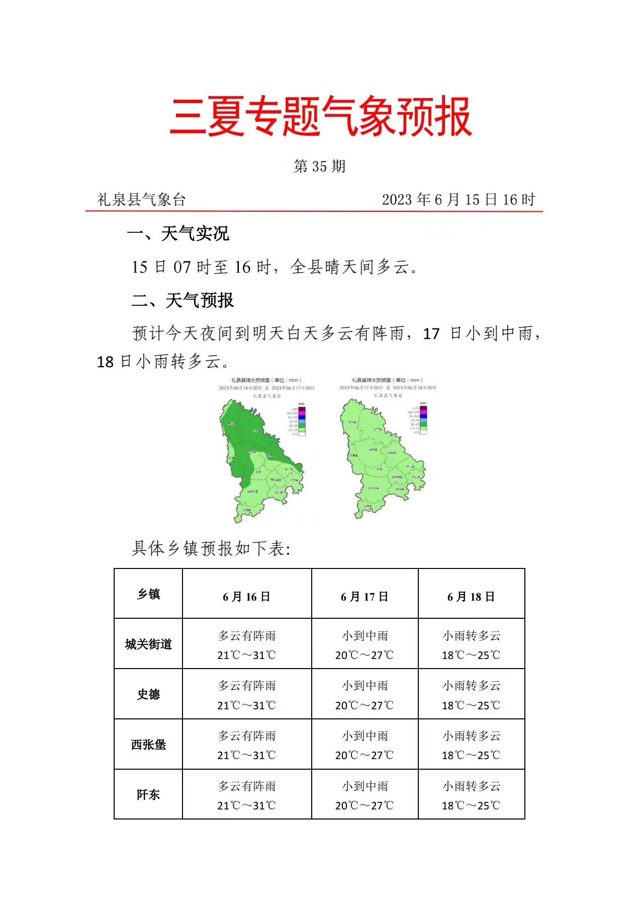 三陵乡天气预报更新通知